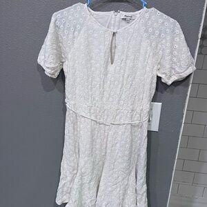 Madewell women’s 00 White Cottage Core Eyelet Dress  boho